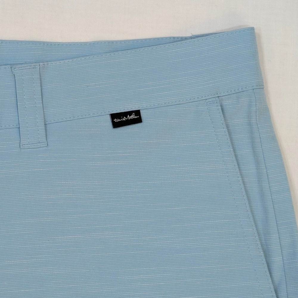 Travis Mathew Men's Beck Golf Shorts Blue Heathered Stretch Size 36